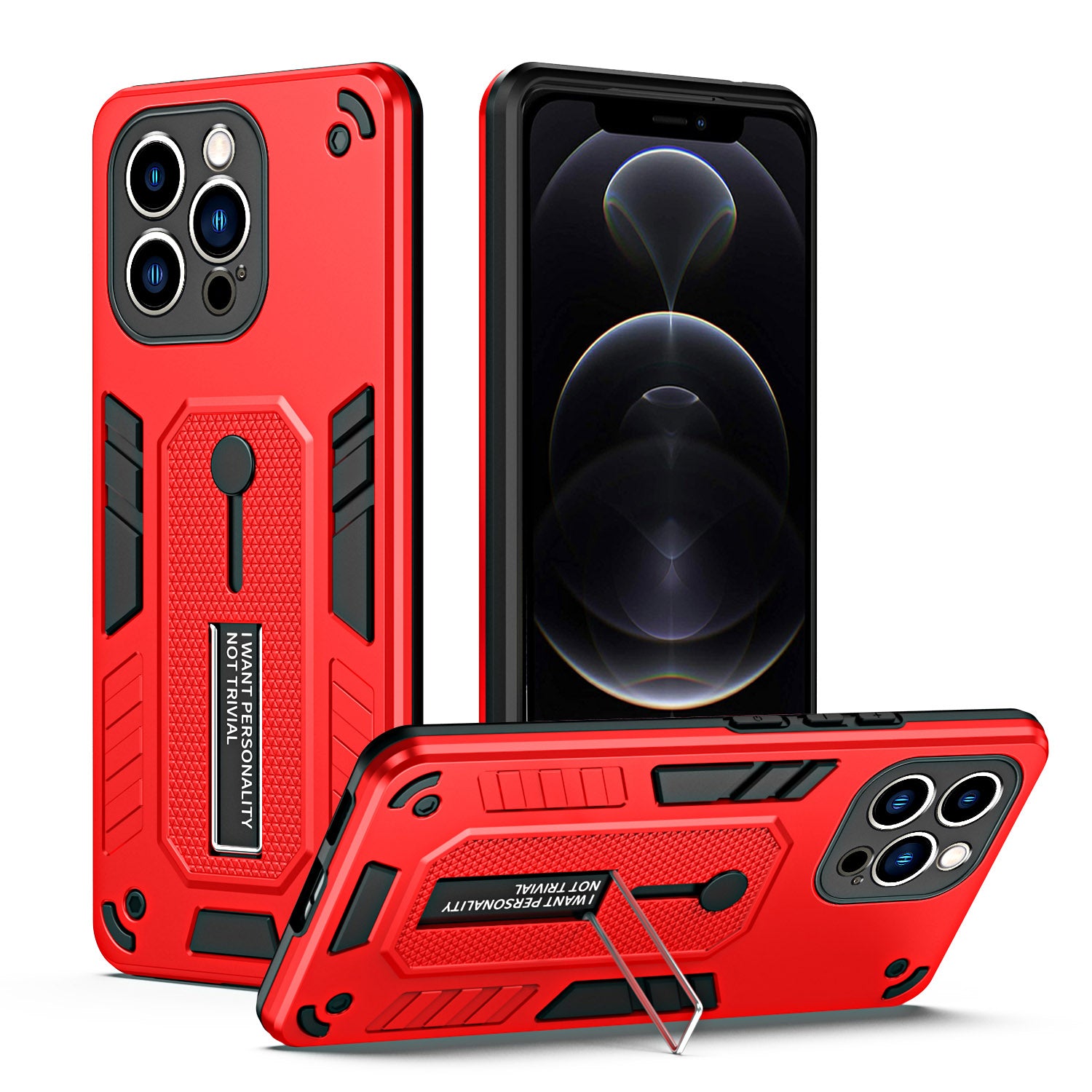 Metal Kickstand Phone Case for iPhone 12 Pro Max 6.7 inch Silicone Ring Strap TPU PC Shockproof Cell Phone Cover Metal Kickstand Phone Case for iPhone 12 Pro Max 6.7 inch Silicone Ring Strap TPU PC Shockproof Cell Phone Cover